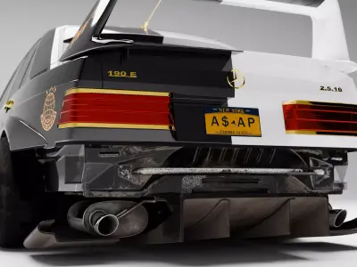 Asap Rocky Car Mercedes 190E 3D model