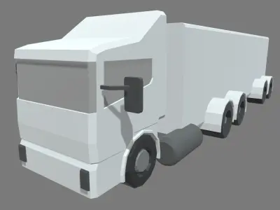 Low Poly Truck 05 Low-poly 3D model