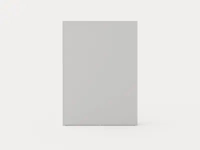 Compact Bed Cabinet Vertically 140x200 White Low-poly 3D model