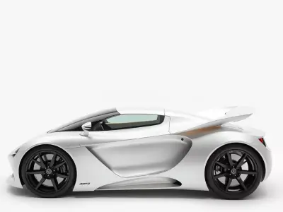 Futuristic Silver Supercar model pack Low-poly 3D model