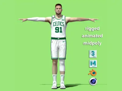 T- Pose Rigged Blake Griffin Boston Celtics NBA 3D model