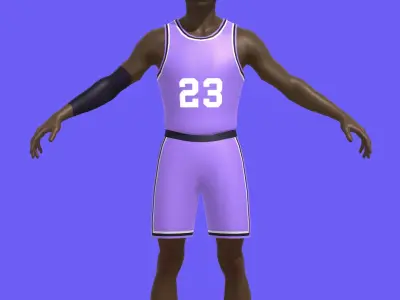 BasketBall Character Low-poly 3D model