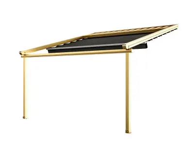 Motorized Pergola 5 brass furniture matte 3D model