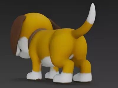 Cartoon Beagle Dog 3D Model 3D model