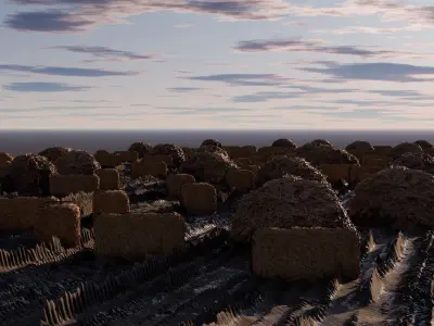 Hay Field Free 3D model