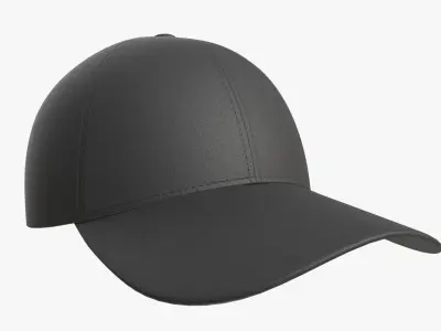 Baseball Cap Fabric Mockup Black 3D model