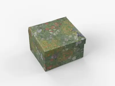 Photorealistic 3D scan of gift paper box Low-poly 3D model