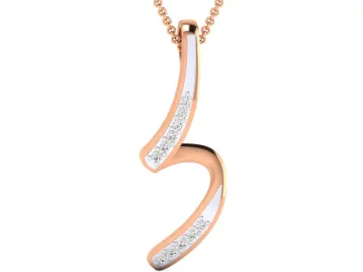 Women pendant 3D print model 8
