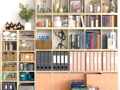 Wardrobe with lots of decor 3D model