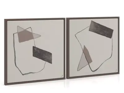 Lacadie Canvas Wall Art Renwil PBR 3D model