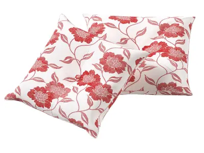 Eastlawn Floral Print Square Cushion 3D model