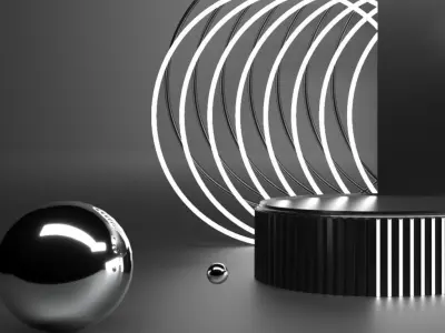 Podium Display 3D model