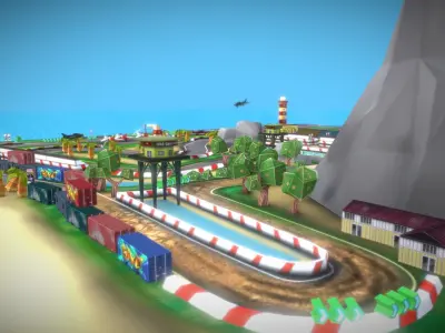 V5- Island HS Low-poly 3D model