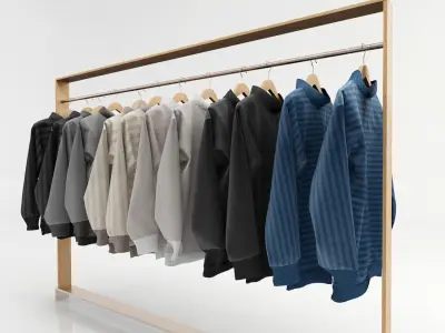 Clothing Rack 2 3D model