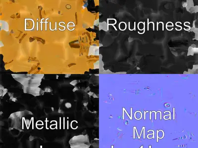 Antique Brass Desk Lamp with Porcelain Knobs Low-poly 3D model