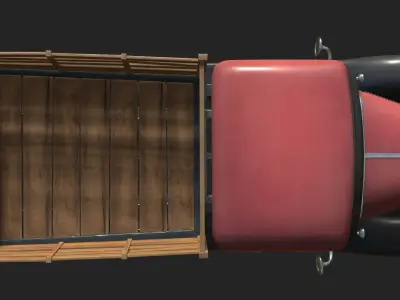 Stylized Truck Low-poly 3D model