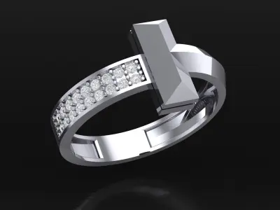 Tiffany T Ring 3D print model