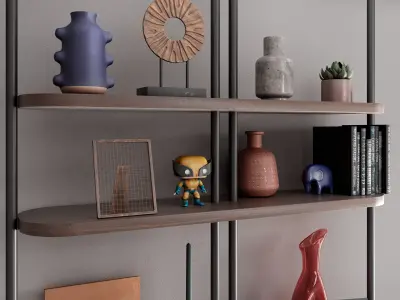 Stylish Decor On The Shelves 3D model