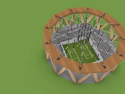 Radial cable model 3D model