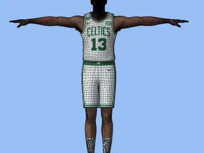 T-Pose rigged Malcolm Brogdon Boston Celtics NBA 3D model