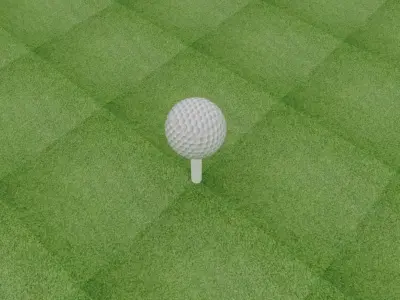 Golf Ball Low-poly 3D model