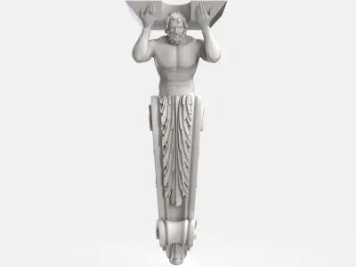Carved corbel for cnc 6 3D model