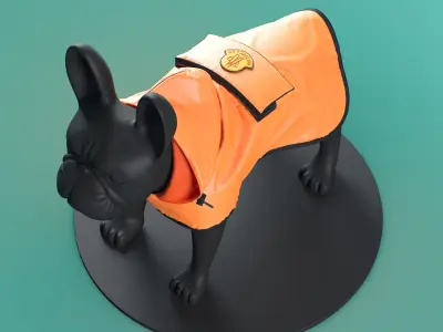 Mondog Cape Poldo Dog Couture 3D model