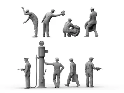Gas Station Staff 3D print model