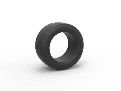 Tire of Asphalt Modified stock car V2 Scale 1 to 25 3D print model