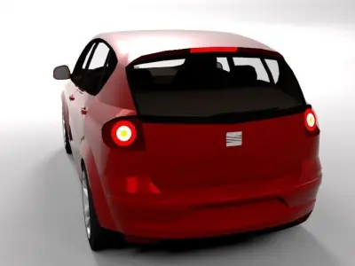 SEAT ALTEA LOWPOLY Low-poly 3D model