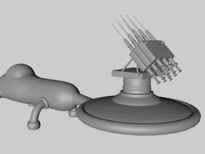 Scifi Vaccine Launcher 3D model