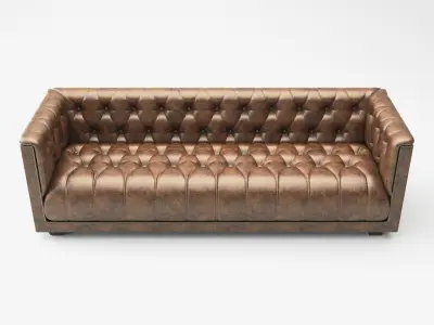 Luxury Leather Sofa 3D model