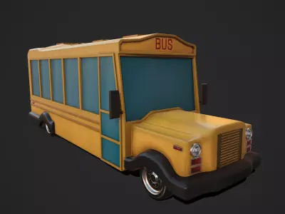 Cartoon Bus 3D model