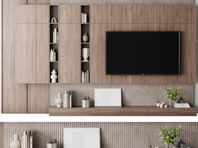 Tv Wall Set 17 3D model purchase