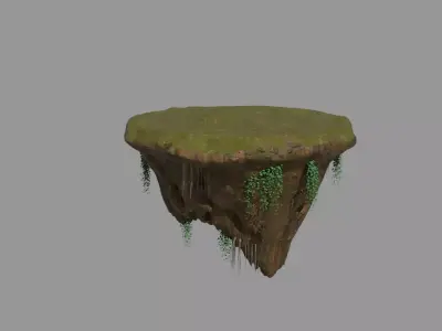 Fantasy Floating Island Free 3D model