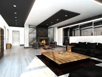 Modern Residence Apartment Design Low-poly 3D model