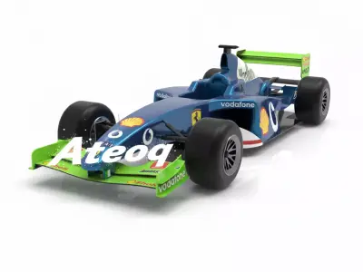 Ferrari F2002 3D Model Design 3D for Game Ready 3D print model