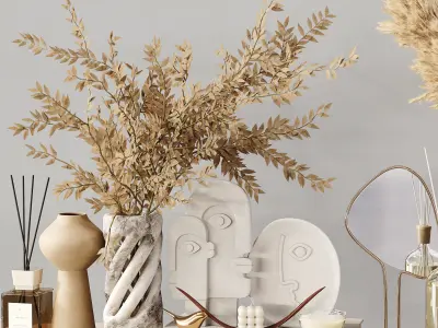 Decorative Set 215 Low-poly 3D model