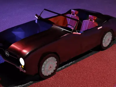 Mercedes-Benz 190SL Low-poly 3D model