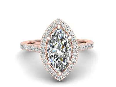 Engagement ring Mia marquise 3D print model