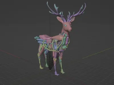 Mechanical Deer Show Piece Sculpture 3D model