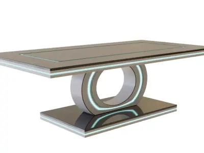 Scifi Table Futuristic Interior Decoration Low-poly 3D model