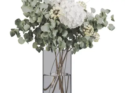 Plants Bouquet Vase Low-poly 3D model buy