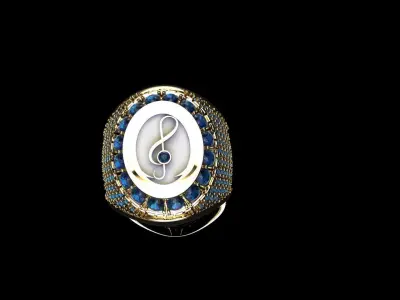 musical ring 3D print model