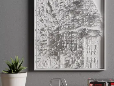 3D MODEL OF CHICAGO ILLINOIS USA 3D print model