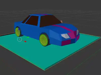 low poly car sport Low-poly 3D model