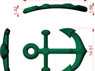 Anchor Bracelet 3D print model