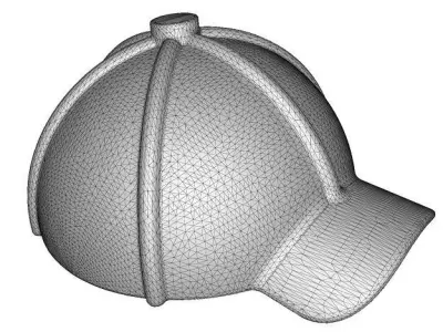 Classic Sports Cap Low-poly 3D model