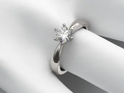 Engagement Ring Princes 3D print model