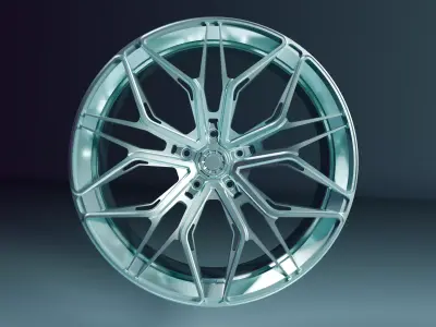 Wheel Rim 3D Model for Rendering and Scale 3D Printing 3D print model